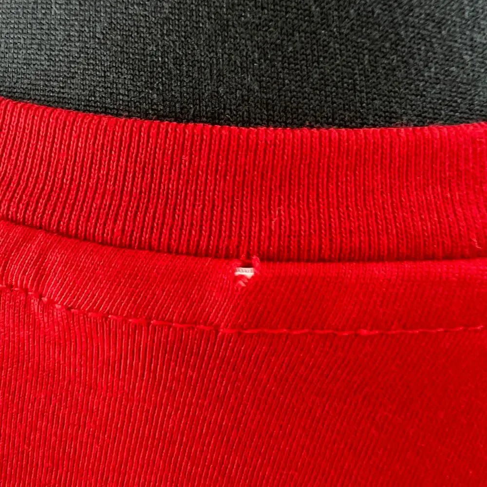 LACOSTE Red Pima Cotton V-Neckline Short Sleeve Embroidered Logo T-Shirt Size M